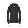 Sudadera con capucha y cremallera mujer R-266f-0. Color negro.