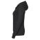 Sudadera con capucha y cremallera mujer R-266f-0. Color negro.