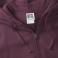 Sudadera con capucha y cremallera mujer R-266f-0. Color burdeos.