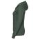 Sudadera con capucha y cremallera mujer R-266f-0. Color verde botella.