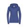 Sudadera con capucha y cremallera mujer R-266f-0. Color royal brillante.