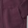 Sudadera con capucha y cremallera mujer R-266f-0. Color burdeos.