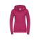 Sudadera con capucha y cremallera mujer R-266f-0. Color rosa.
