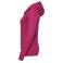 Sudadera con capucha y cremallera mujer R-266f-0. Color rosa.