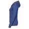 Sudadera con capucha y cremallera mujer R-266f-0. Color royal brillante.