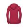 Sudadera con capucha y cremallera mujer R-266f-0. Color rojo clásico.