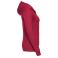 Sudadera con capucha y cremallera mujer R-266f-0. Color rojo clásico.