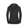Sudadera con capucha y cremallera mujer R-266f-0. Color negro.