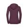 Sudadera con capucha y cremallera mujer R-266f-0. Color burdeos.