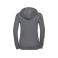 Sudadera con capucha y cremallera mujer R-266f-0. Color gris medio.