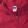 Sudadera con capucha y cremallera mujer R-266f-0. Color rojo clásico.