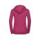Sudadera con capucha y cremallera mujer R-266f-0. Color rosa.