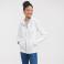 Sudadera con capucha y cremallera mujer R-266f-0. Color blanco.