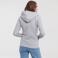 Sudadera con capucha y cremallera mujer R-266f-0. Color light oxford.