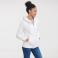 Sudadera con capucha y cremallera mujer R-266f-0. Color blanco.