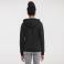 Sudadera con capucha y cremallera mujer R-266f-0. Color negro.
