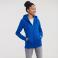 Sudadera con capucha y cremallera mujer R-266f-0. Color royal brillante.