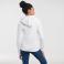 Sudadera con capucha y cremallera mujer R-266f-0. Color blanco.
