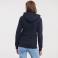 Sudadera con capucha y cremallera mujer R-266f-0. Color marino.