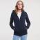 Sudadera con capucha y cremallera mujer R-266f-0. Color marino.