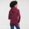 Sudadera con capucha y cremallera mujer R-266f-0. Color burdeos.