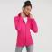 Sudadera con capucha y cremallera mujer R-266f-0. Color rosa.