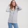 Sudadera con capucha y cremallera mujer R-266f-0. Color light oxford.