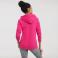 Sudadera con capucha y cremallera mujer R-266f-0. Color rosa.