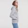 Sudadera con capucha y cremallera mujer R-266f-0. Color light oxford.