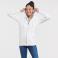 Sudadera con capucha y cremallera mujer R-266f-0. Color blanco.