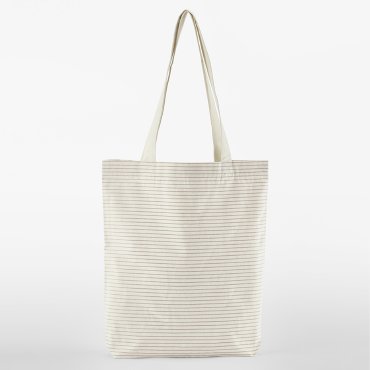 Bolso tote orgánico rayado W251 Bolso tote orgánico rayado W251