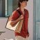 Bolso shopper yute almidonado W470. .