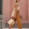 Bolso shopper yute almidonado midi W473. .