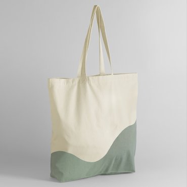 Bolso tote orgánico combinado unisex W235 Bolso tote orgánico combinado unisex W235