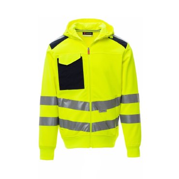 Sudadera de alta visibilidad con capucha y cremallera unisex Leader Sudadera de alta visibilidad con capucha y cremallera unisex Leader