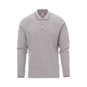 Polo cuello listado manga larga unisex Aviazione Melange Polo cuello listado manga larga unisex Aviazione Melange