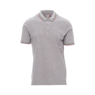 Polo cuello listado unisex Italia Melange