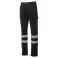 Pantalón de trabajo multibolsillos unisex Worker Summer Reflex. Color negro total.