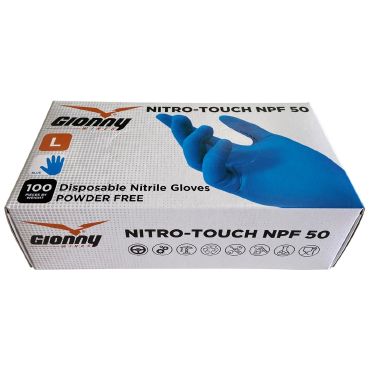 Guantes desechables nitrilo sin polvo Nitro-Touch Npf 50