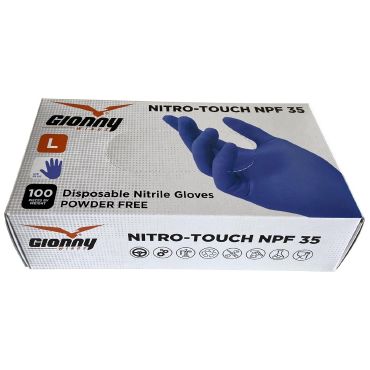Guantes desechables nitrilo sin polvo Nitro-Touch Npf 35