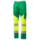 Pantalón reflectante de alta visibilidad multibolsillos unisex Working. Color amarillo fluorescente/verde.