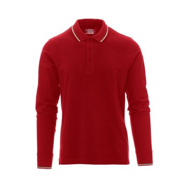 Polo cuello listado manga larga unisex Aviazione