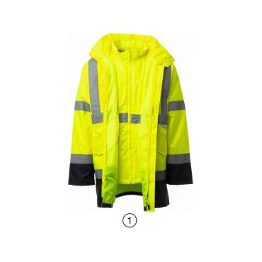 Parka de alta visibilidad 3 en 1 unisex Dockyard Parka de alta visibilidad 3 en 1 unisex Dockyard