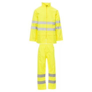 Traje de lluvia de alta visibilidad reflectante unisex Hi-Vi Rainset Traje de lluvia de alta visibilidad reflectante unisex Hi-Vi Rainset
