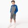 Sudadera con capucha bicolor niño PA370. .