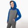 Sudadera con capucha bicolor niño PA370. .