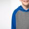 Sudadera con capucha bicolor niño PA370. .
