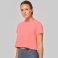 Camiseta crop deportiva Triblend mujer PA4022. .