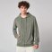 Sudadera con capucha y cremallera de rizo sostenible hombre NS419. .