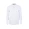 Polo manga larga unisex Mk242wv. Color white.
